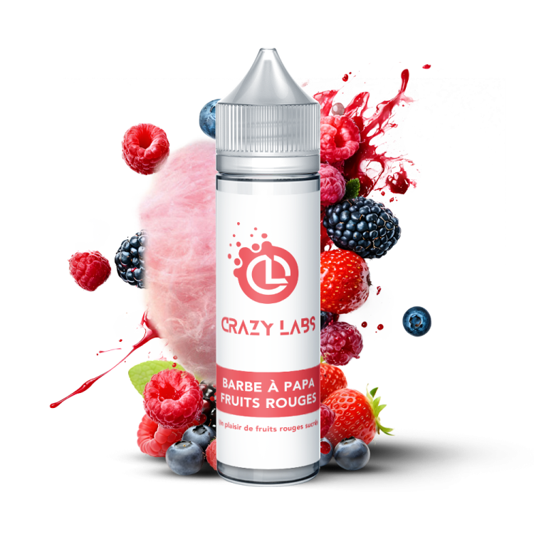 BARBE À PAPA FRUITS ROUGES- CRAZY LABS 50ml