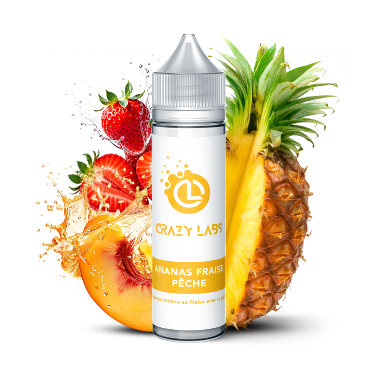 ANANAS FRAISE PÊCHE - CRAZY LABS 50 ml