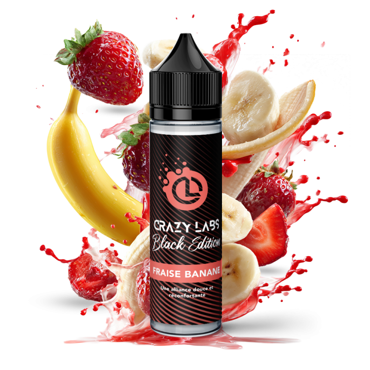 FRAISE BANANE- CRAZY LABS BLACK EDITION 50ML