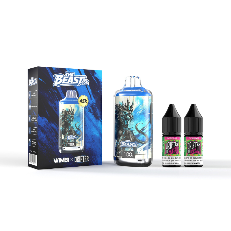 KIT THE BEAST 45K GLACIAL WARDEN 10ML (2X10ML) WIMBI X DRIFTER 20MG
