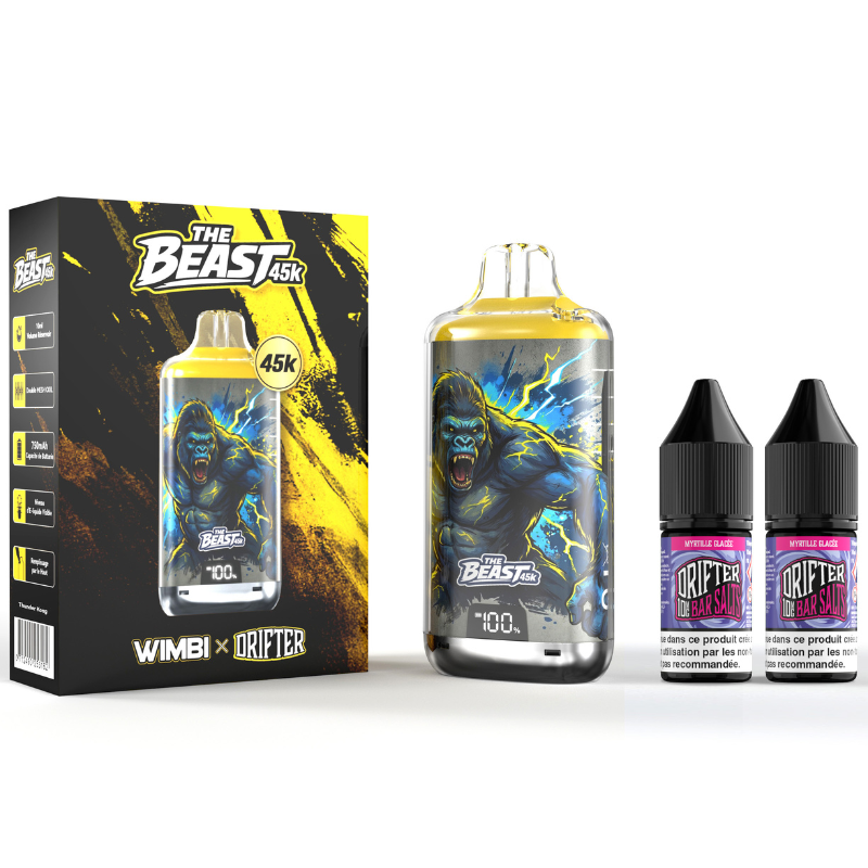 KIT THE BEAST 45K THUNDER KONG 10ML (2X10ML) WIMBI X DRIFTER 10MG